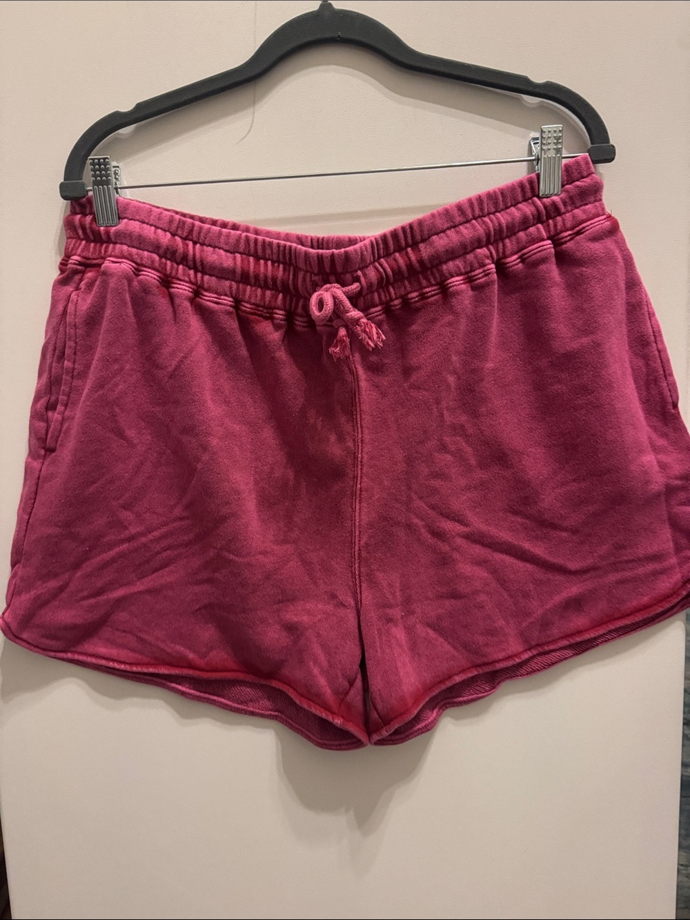 Double Zero Magenta Drawstring Athletic Shorts